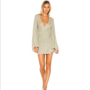Rowena wrap sweater dress